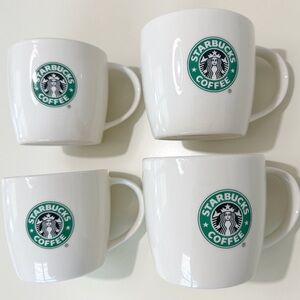 Set of 4 bone china Starbucks mugs 12 oz each 2008